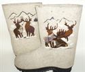 Picture of Wool boots with hand-painted "Reindeer" wool, size 44
