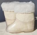 Picture of handmade felt boots with fur, 16 см