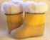 Picture of  Children's felt boots hand made with fur, 18 cm