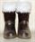 Picture of felt boots  for kids hand made with fur, 19 cm