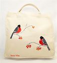 Picture of Eco bags with handmade painting "Bullfinch"